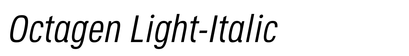 Octagen Light-Italic